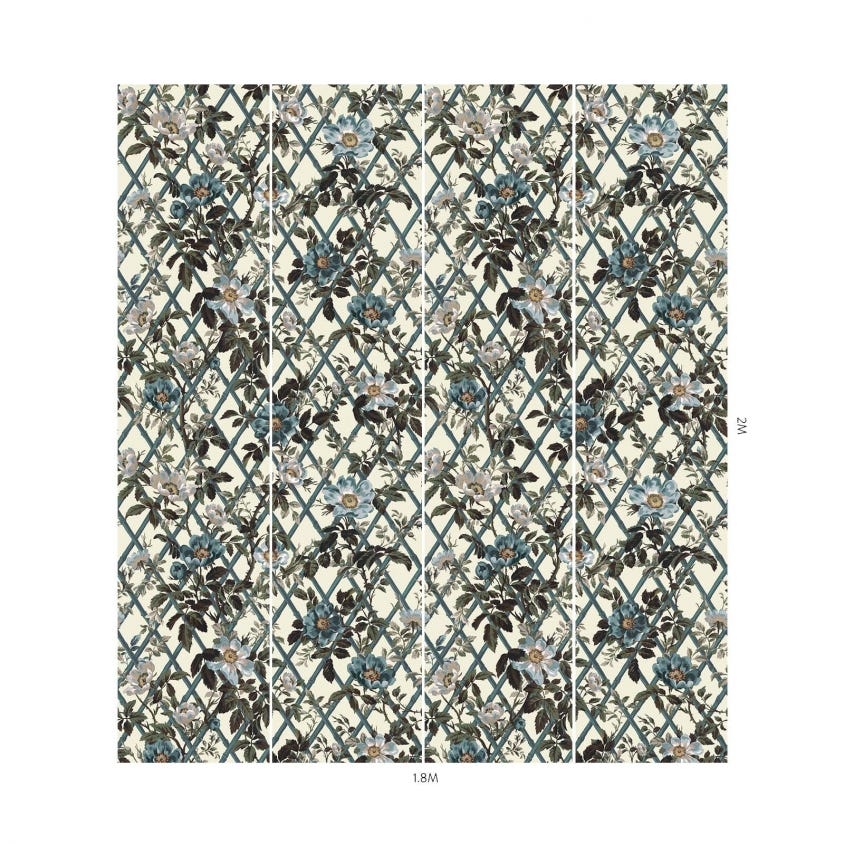 BRYHER ROSE Wallpaper - Lapis Blue - House of Hackney