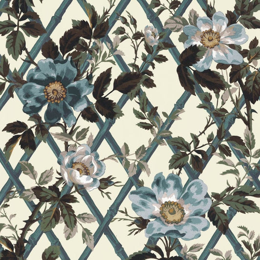 BRYHER ROSE Wallpaper - Lapis Blue - House of Hackney