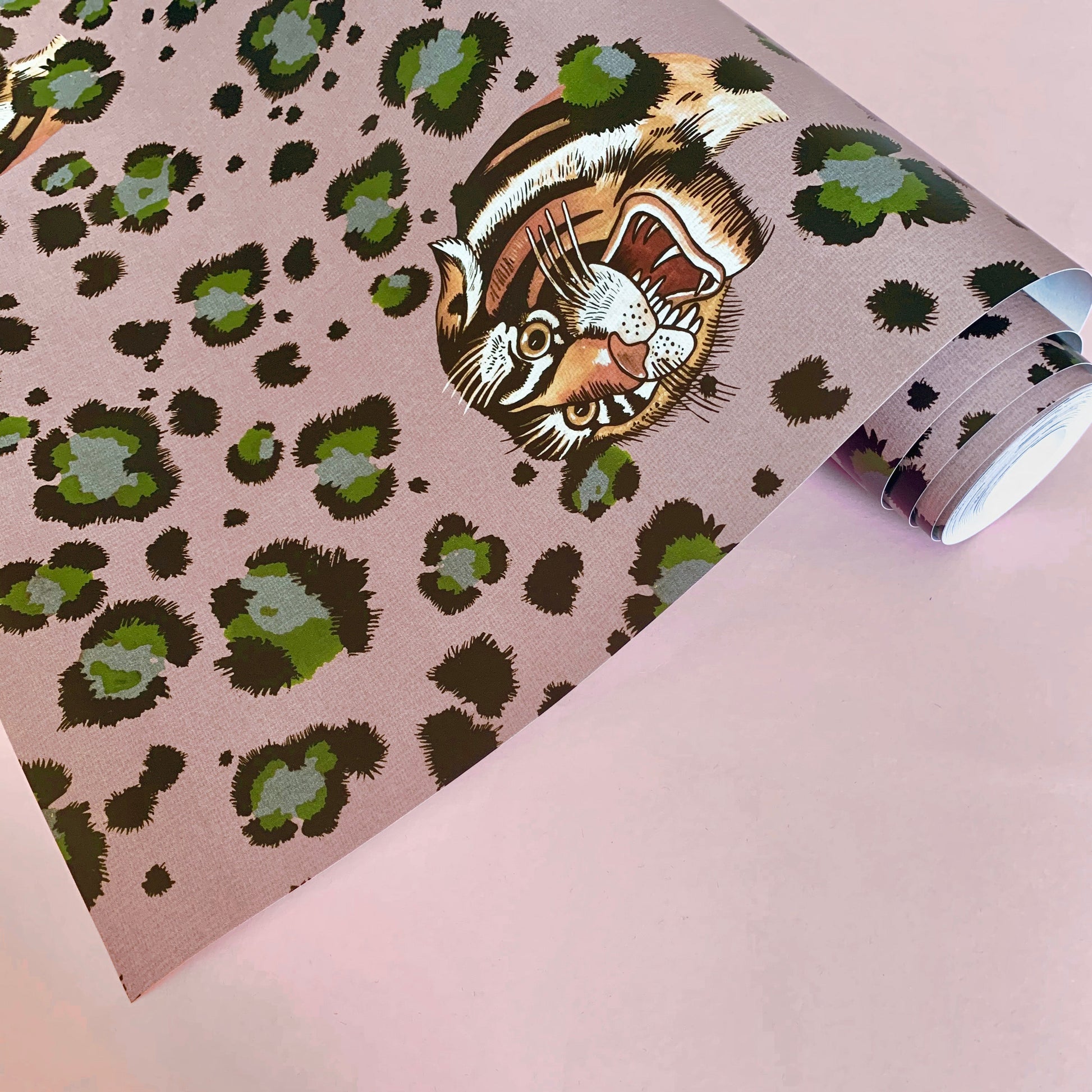 Bubastis Wallpaper - Pink - Wear The Walls