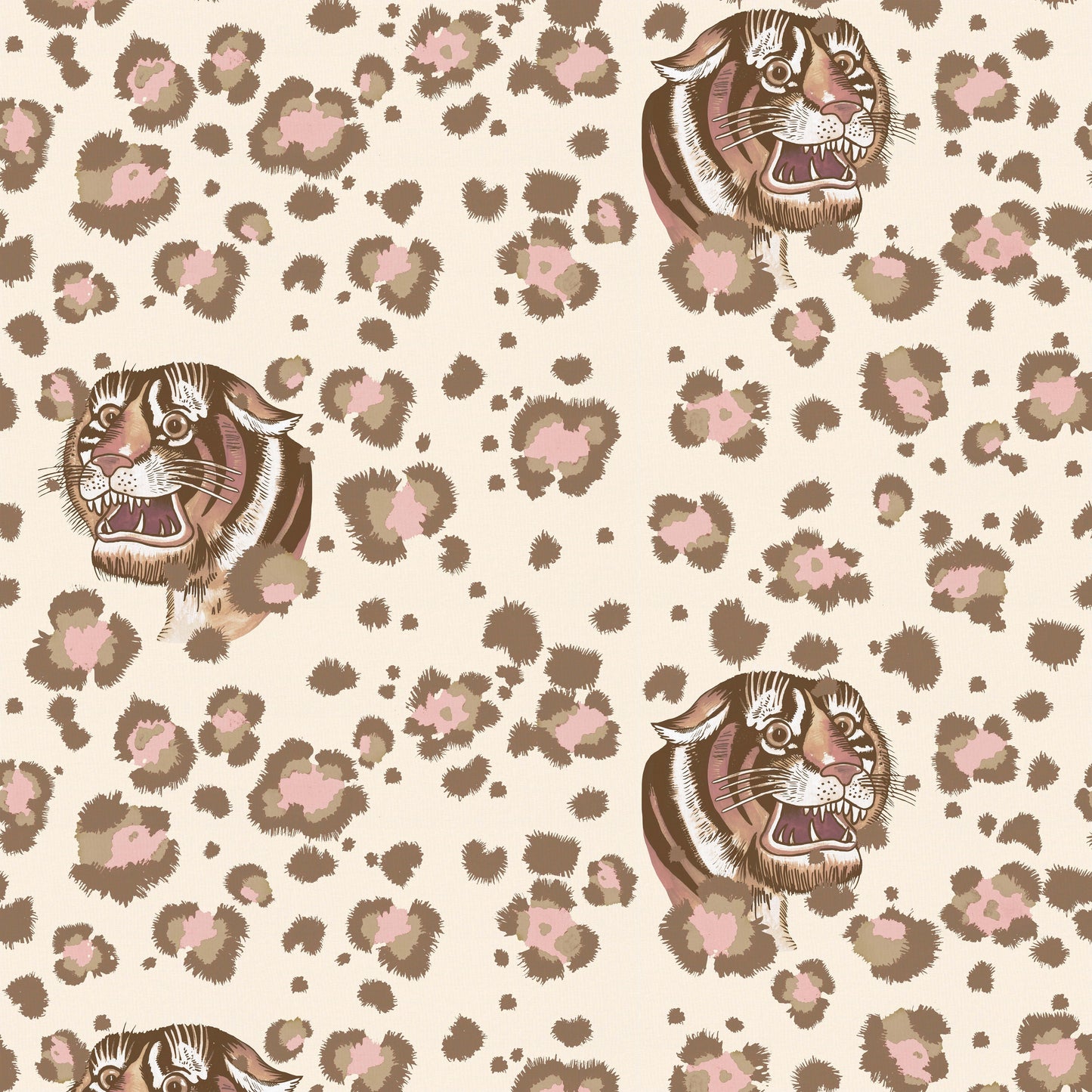 Bubastis Wallpaper - Cream - Wear The Walls