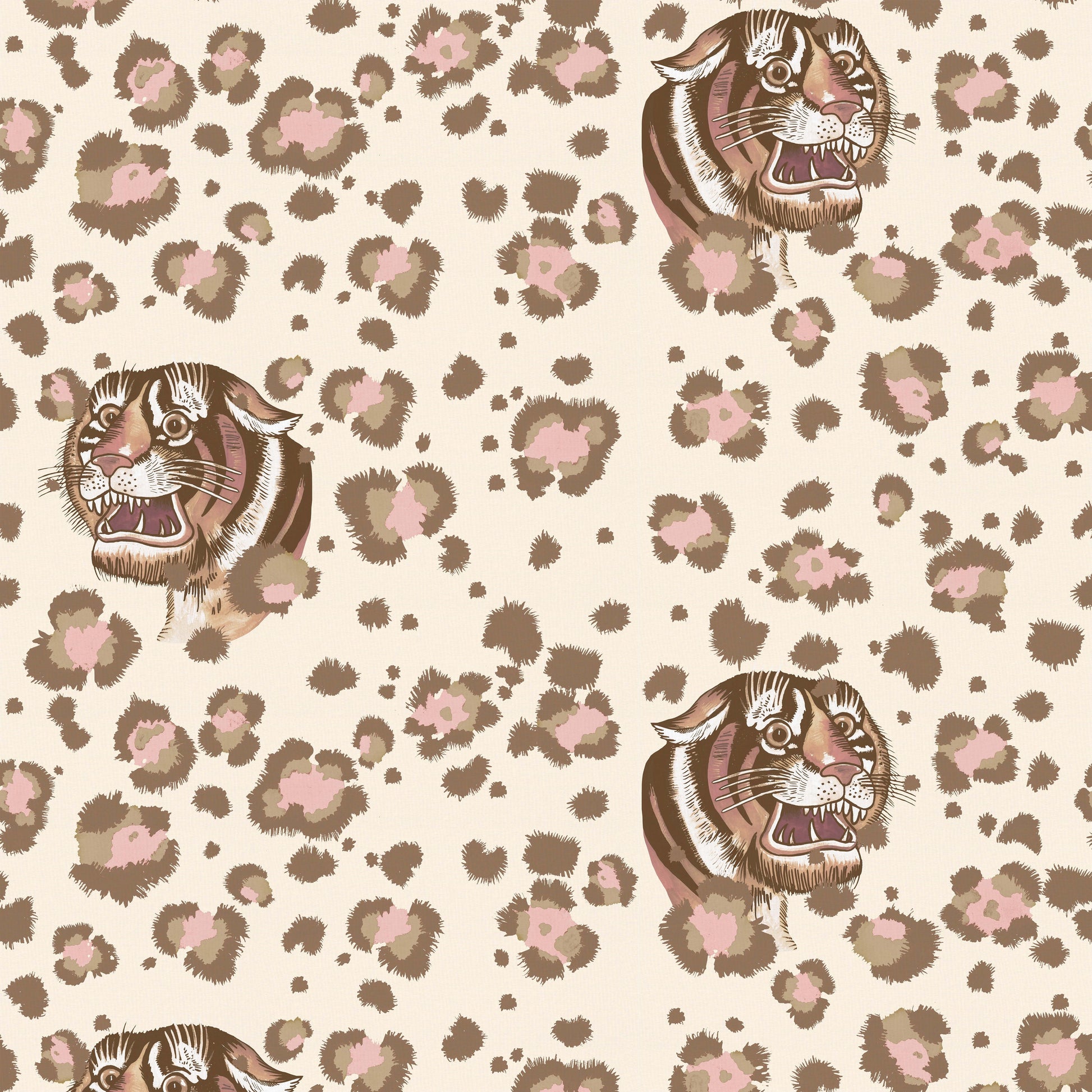 Bubastis Wallpaper - Cream - Wear The Walls