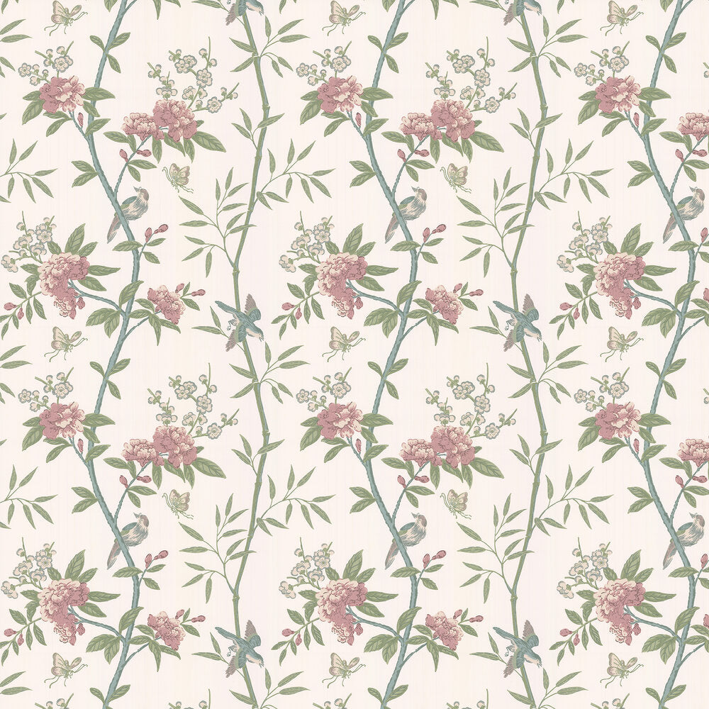 Peony & Blossom Wallpaper