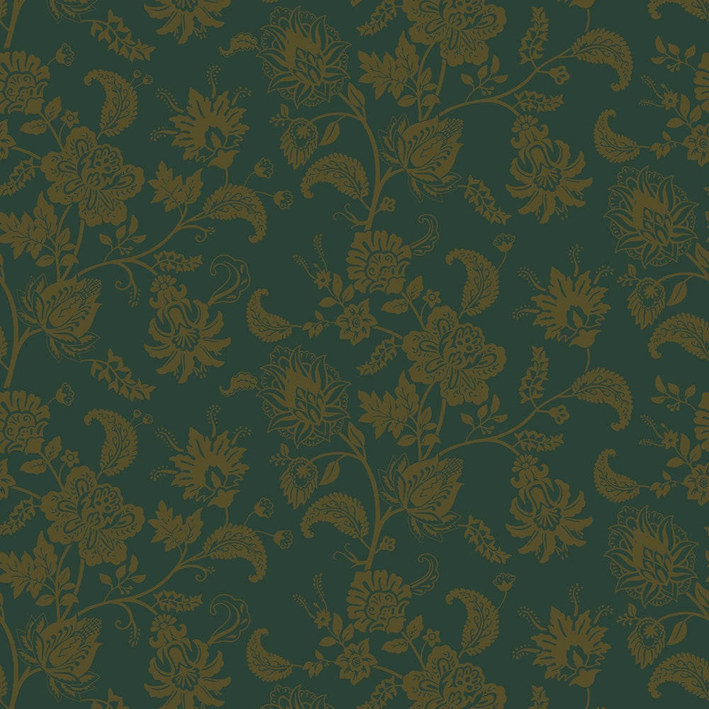 Balmoral Baroque Wallpaper - Gentleman Green & Pine Green - Lucie Annabel