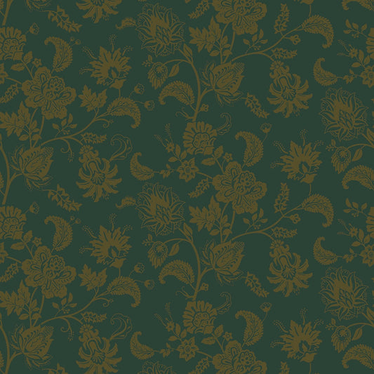 Balmoral Baroque Wallpaper - Gentleman Green & Pine Green - Lucie Annabel