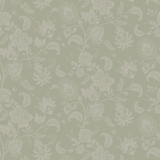 Balmoral Baroque Wallpaper - Warm Grey - Lucie Annabel