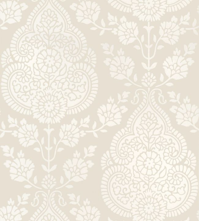 Balmuccia Damask Wallpaper - Beige - AT57864 - Anna French