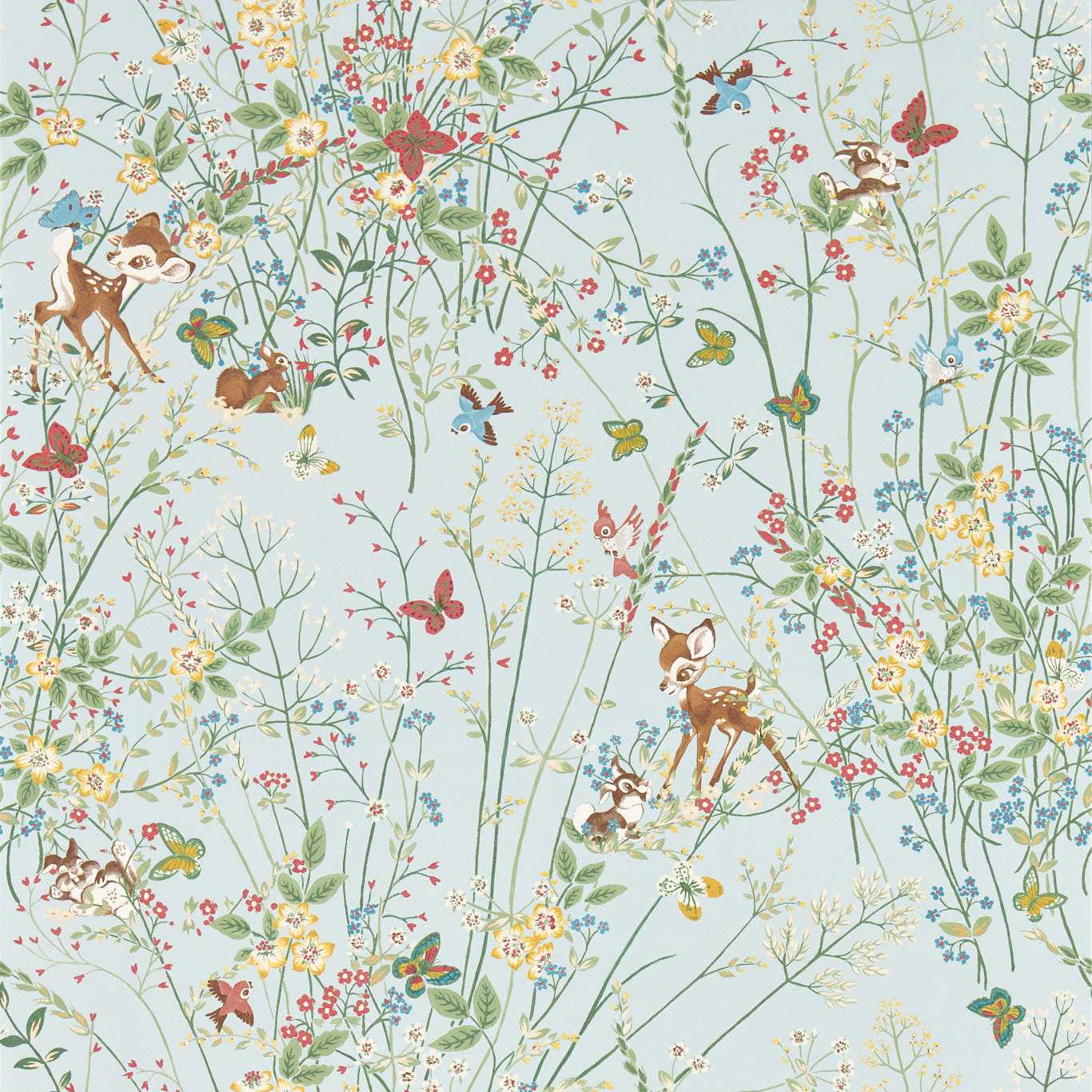 Bambi Wallpaper - Sea Salt - DDIW217278 - Sanderson