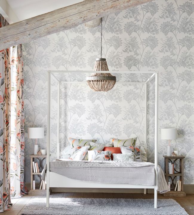 Bavero Shimmer Wallpaper - Silver - HZAP111778 - Harlequin