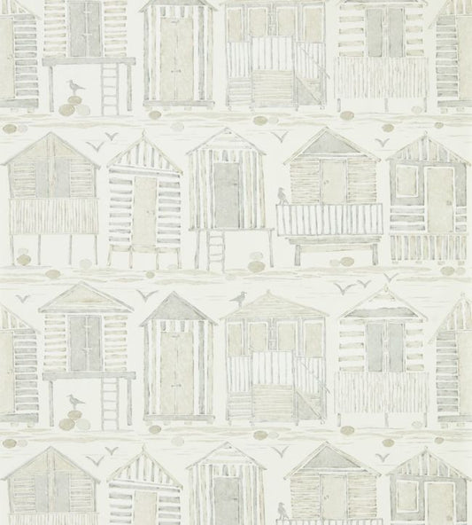 Beach Huts Wallpaper - Driftwood - DCOA216561 - Sanderson