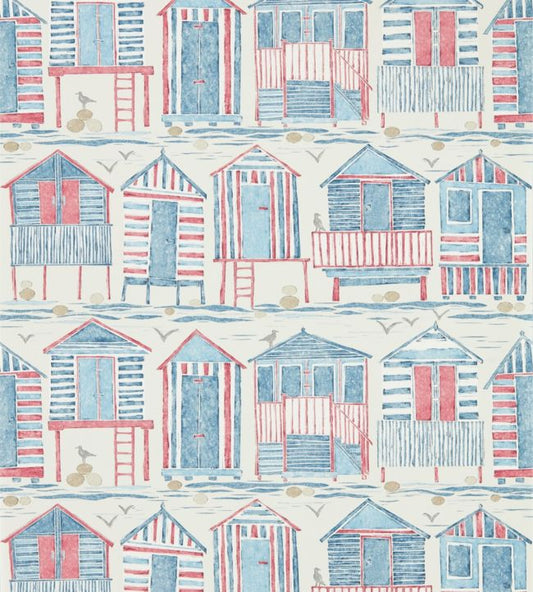 Beach Huts Wallpaper - Nautical - DCOA216559 - Sanderson