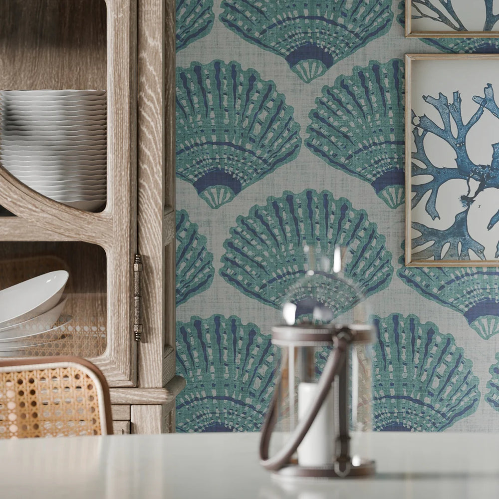 Beachcomber Wallpaper - Teal - Lucie Annabel