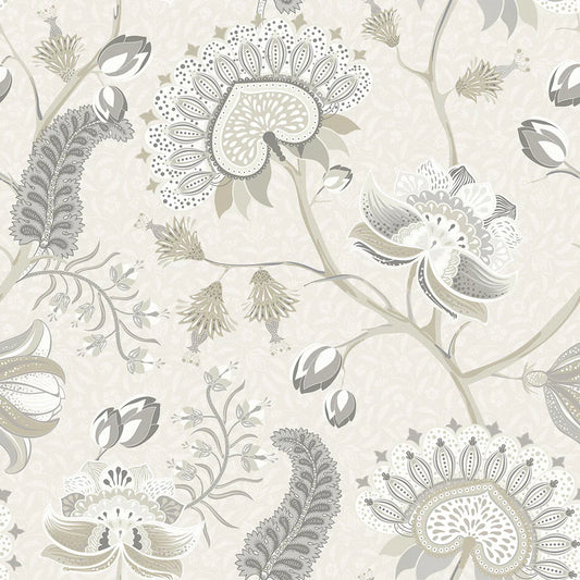 Beaumont Wallpaper - Soft Neutrals on Ecru - Lucie Annabel