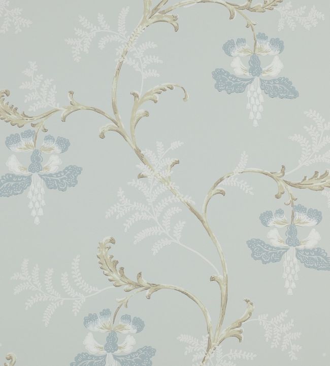 Bellflower Wallpaper - Aqua - Colefax & Fowler