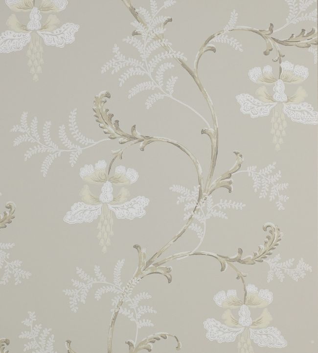 Bellflower Wallpaper - Silver - Colefax & Fowler