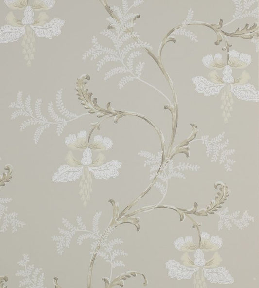 Bellflower Wallpaper - Silver - Colefax & Fowler