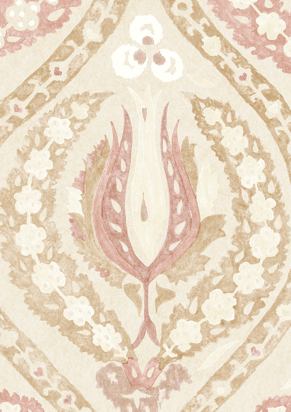 Benaki Wallpaper - Pink Cocoa