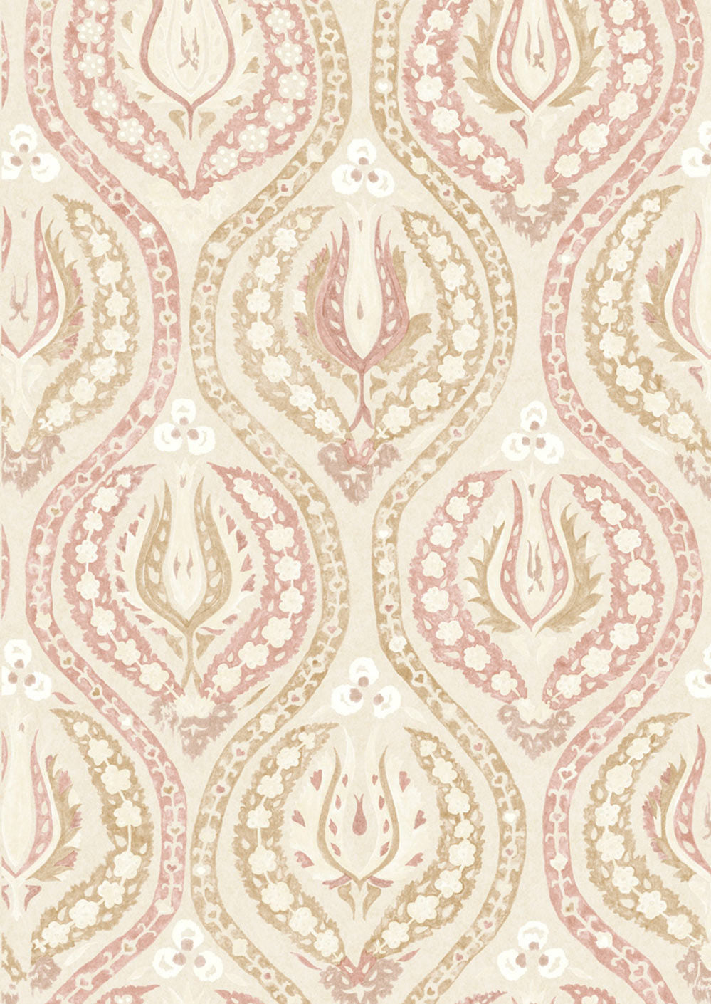 Benaki Wallpaper - Pink Cocoa