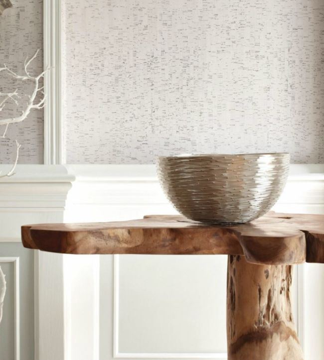 Birch Cork Wallpaper - Silver - AT1401 - Anna French