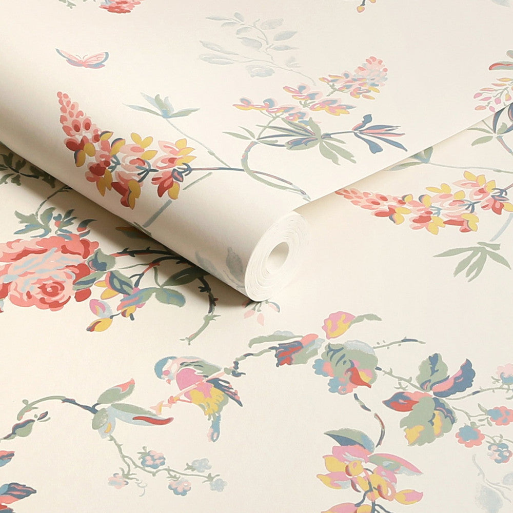 Birds & Roses Wallpaper - Multi - 125503 - Cath Kidston