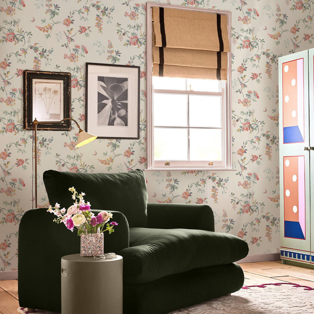 Birds & Roses Wallpaper - Multi - 125503 - Cath Kidston