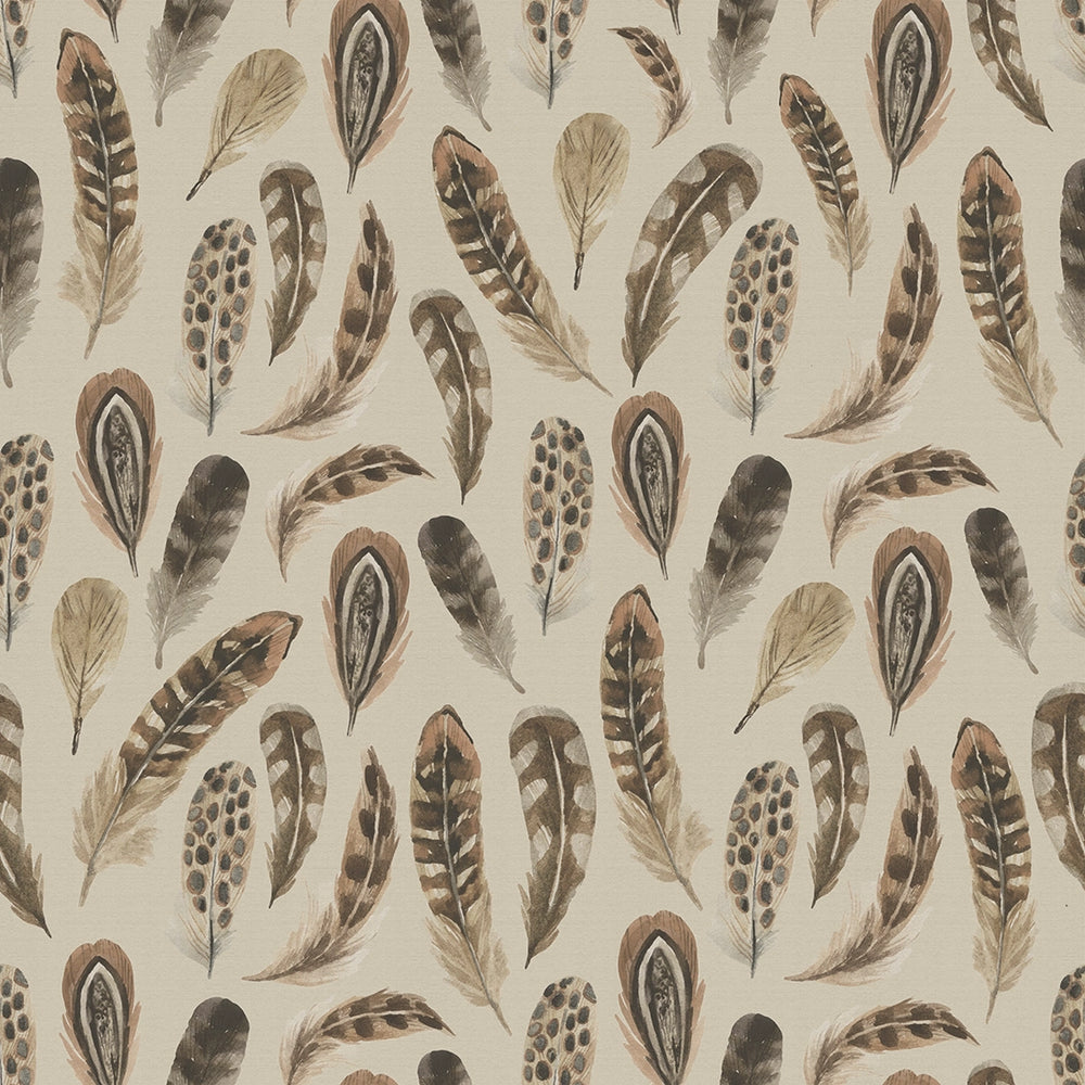 Birds of a Feather Wallpaper - Rural Tones on Vintage Cream - Lucie Annabel