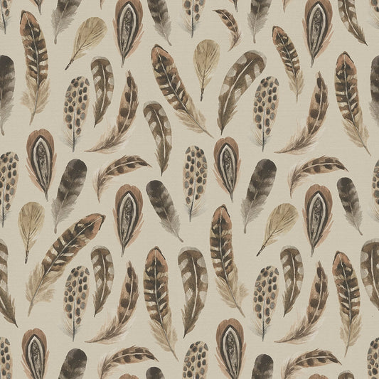 Birds of a Feather Wallpaper - Rural Tones on Vintage Cream - Lucie Annabel