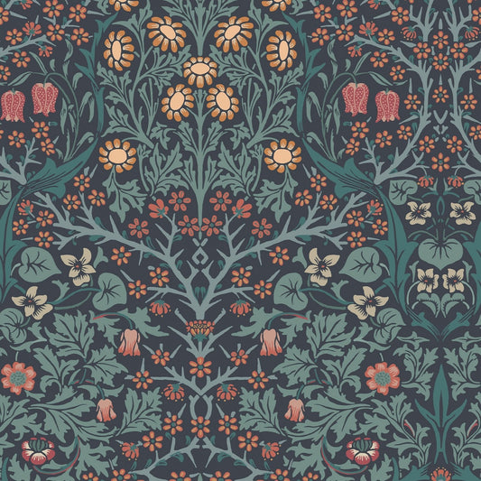 Blackthorn Wallpaper - Navy - 124251 - William Morris AH