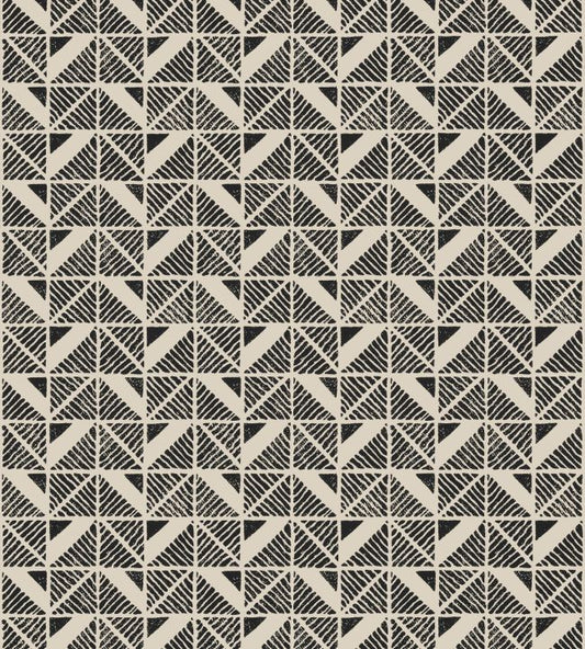 Bloomsbury Square Wallpaper - Black - AT23120 - Anna French