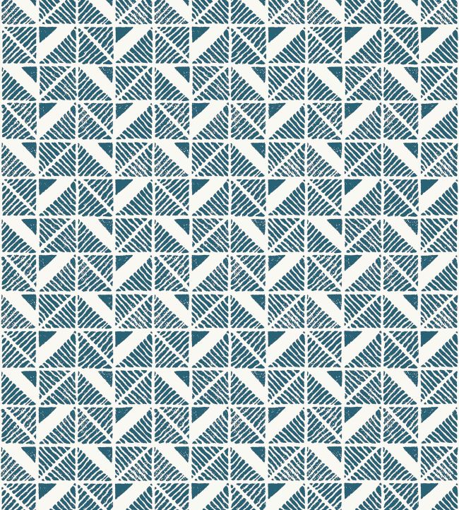 Bloomsbury Square Wallpaper - Blue - AT23118 - Anna French