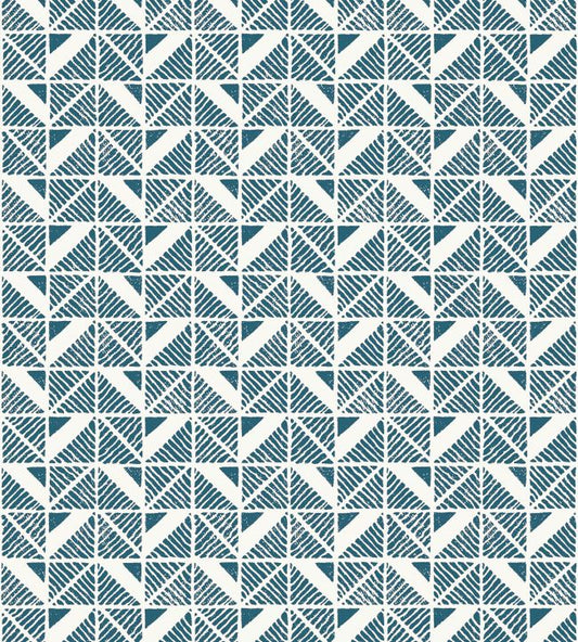 Bloomsbury Square Wallpaper - Blue - AT23118 - Anna French