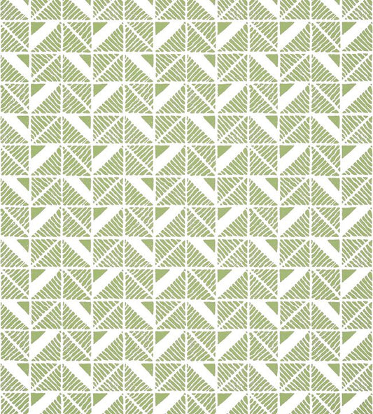 Bloomsbury Square Wallpaper - Green - AT23117 - Anna French