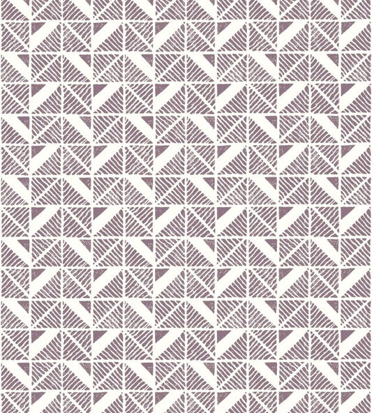 Bloomsbury Square Wallpaper - Plum - AT23116 - Anna French