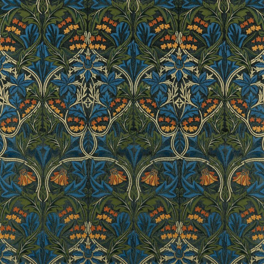 Bluebell Embroidery Fabric - Tump/Webbs Blue - 237292 - Morris & Co