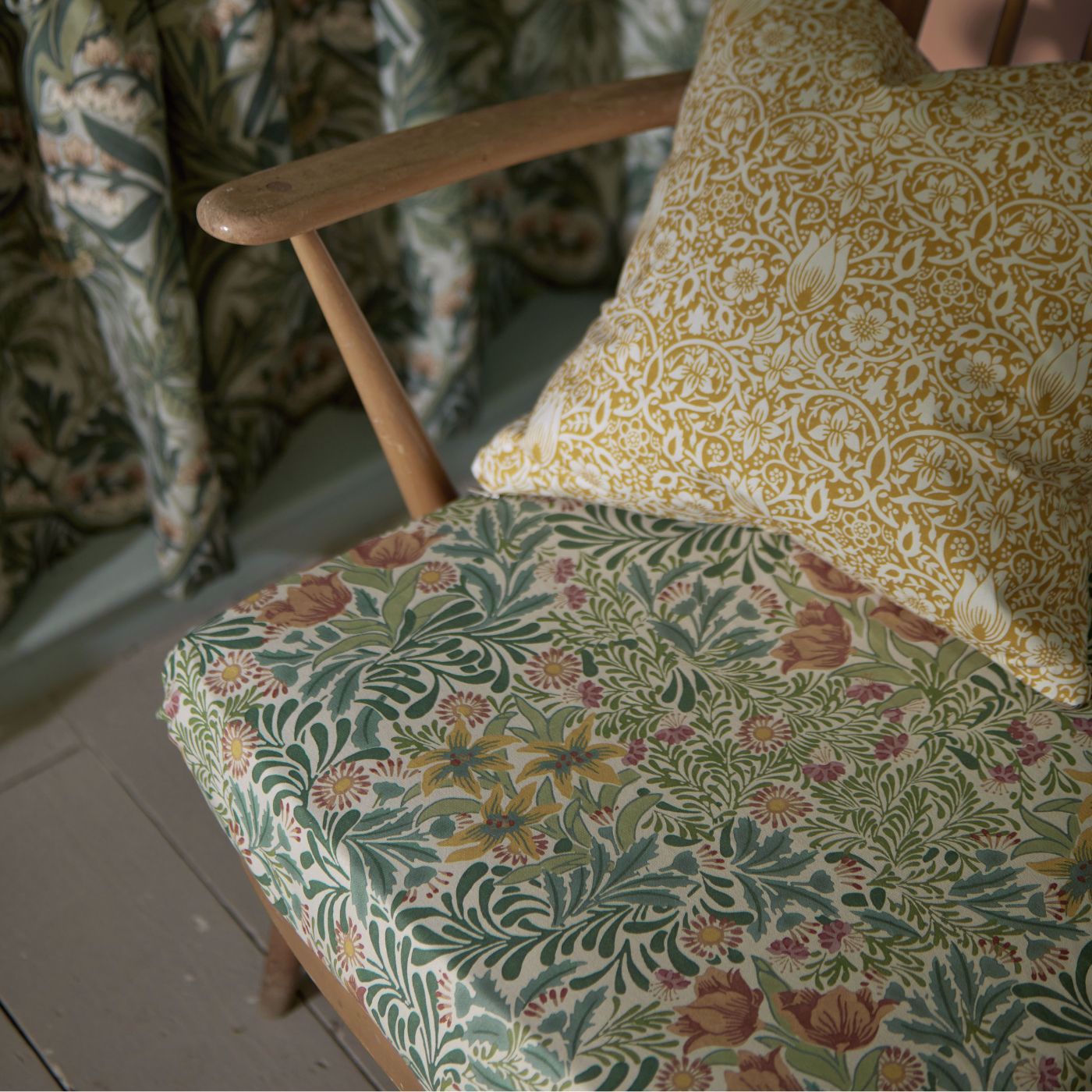 Borage Fabric - Sunflower - 227031 - Morris & Co