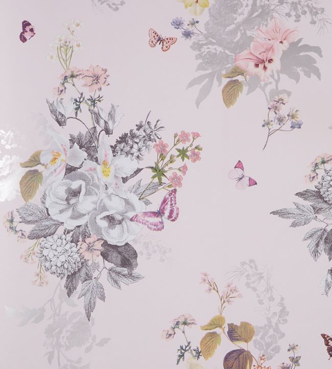 Botanical Bouquet Wallpaper - Pink
