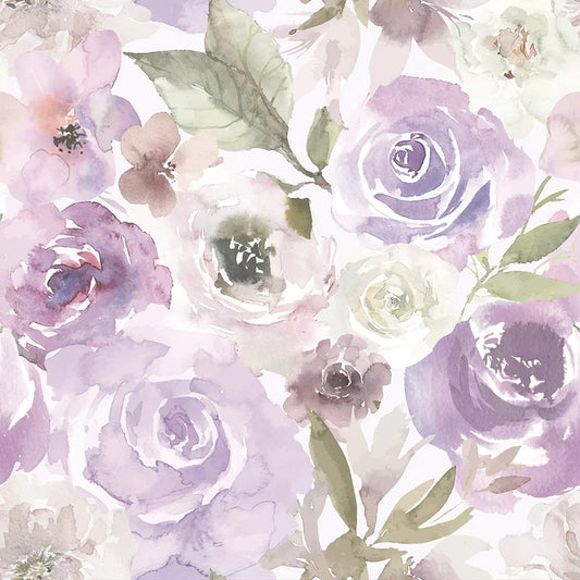 Bouquet De Fleurs Wallpaper - Lavender - Lucie Annabel