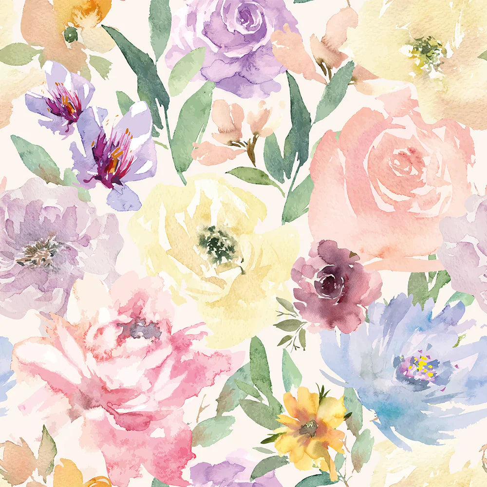 Bouquet De Fleurs Wallpaper - Spring Pastels - Lucie Annabel