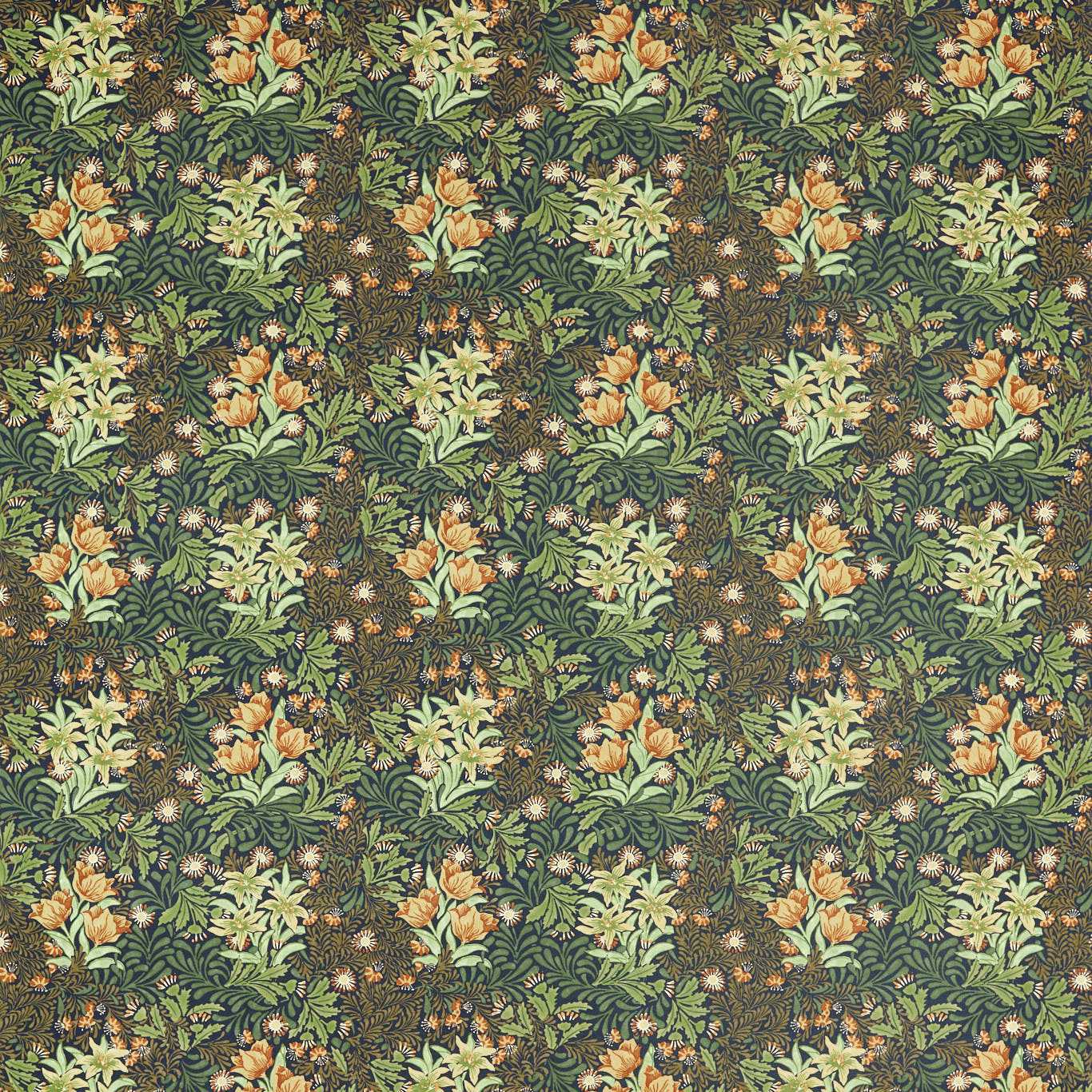 Bower Fabric - Indigo - 227029 - Morris & Co