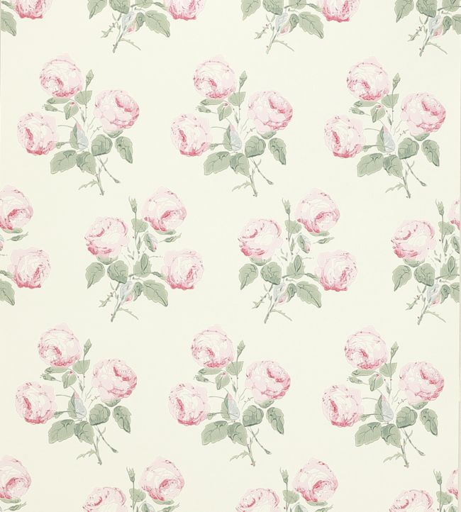 Bowood Wallpaper - Pink/Leaf - Colefax & Fowler