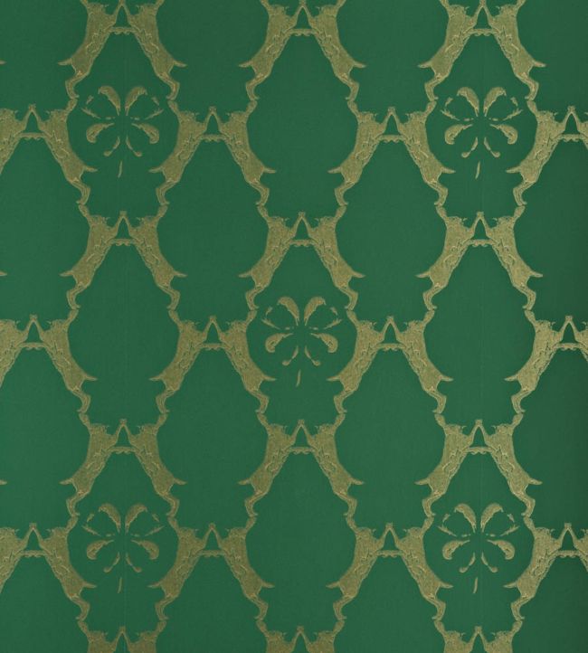 Boxing Hares Wallpaper - Billiard Green - BG0400-101 - Barneby Gates