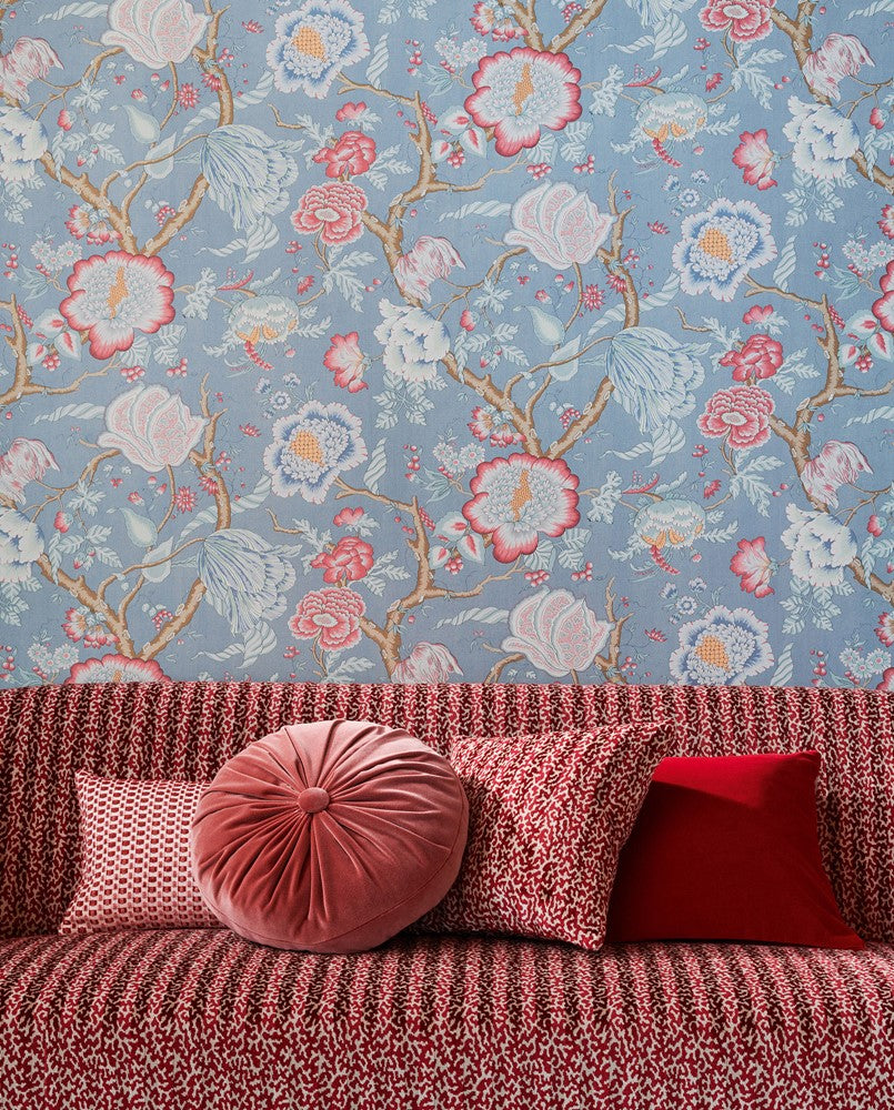 Brahmane Wallpaper - Celeste - 03117-02 - Manuel Canovas