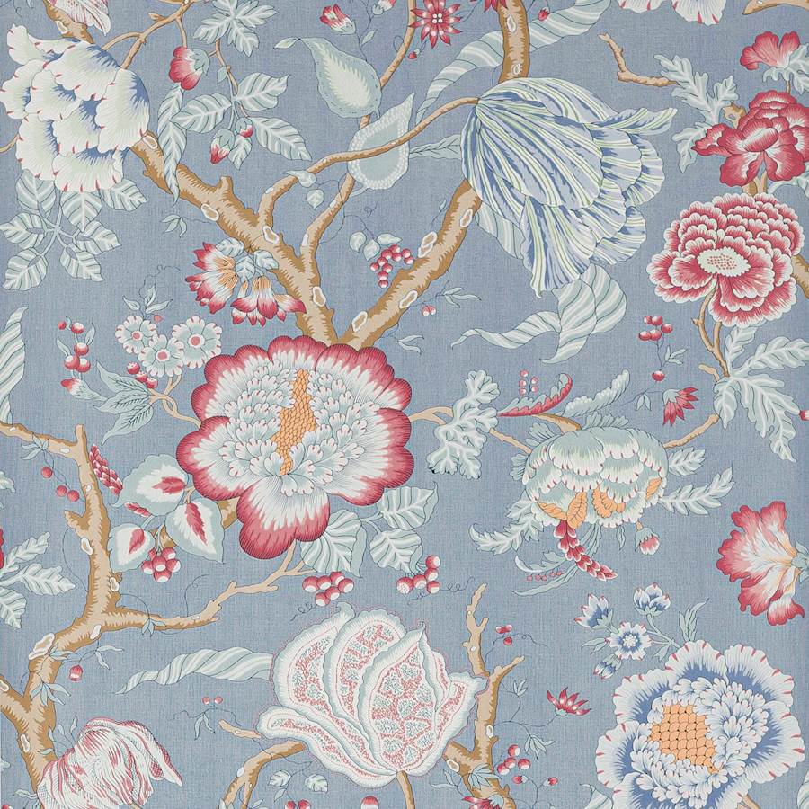 Brahmane Wallpaper - Celeste - 03117-02 - Manuel Canovas