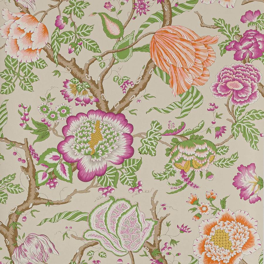 Brahmane Wallpaper - Pivoine - 03117-03 - Manuel Canovas