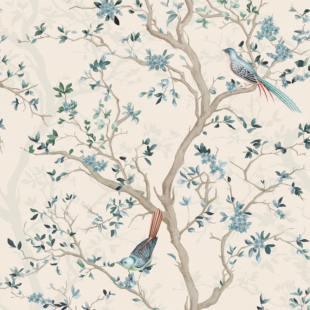 Branches and Birdsong Wallpaper - Vintage Cream - Lucie Annabel