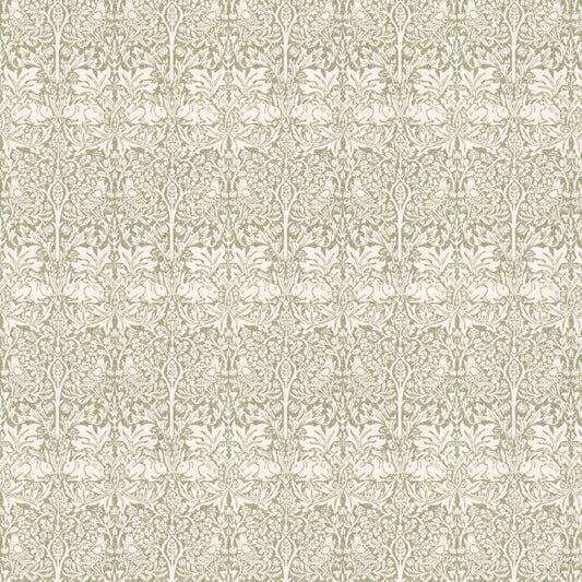Brer Rabbit Wallpaper - Leaf Green - 217389 - Morris Wallpaper WD