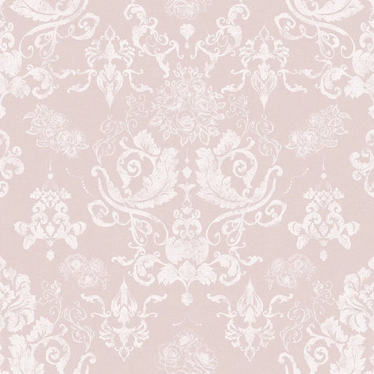 Bridgerton Damask Wallpaper - French Pink - Lucie Annabel