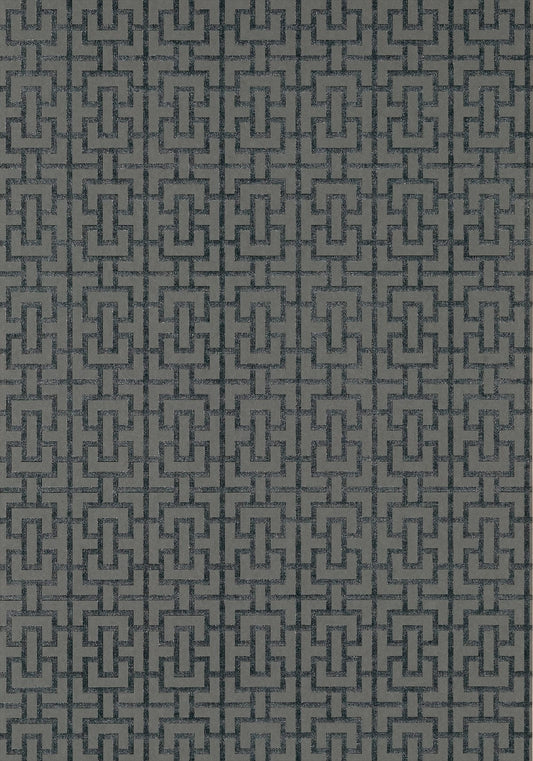 Bridle Wallpaper - Charcoal - AT79120 - Anna French