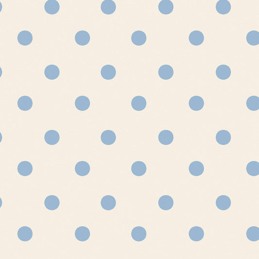Button Spot Wallpaper - Blue - 125522 - Cath Kidston