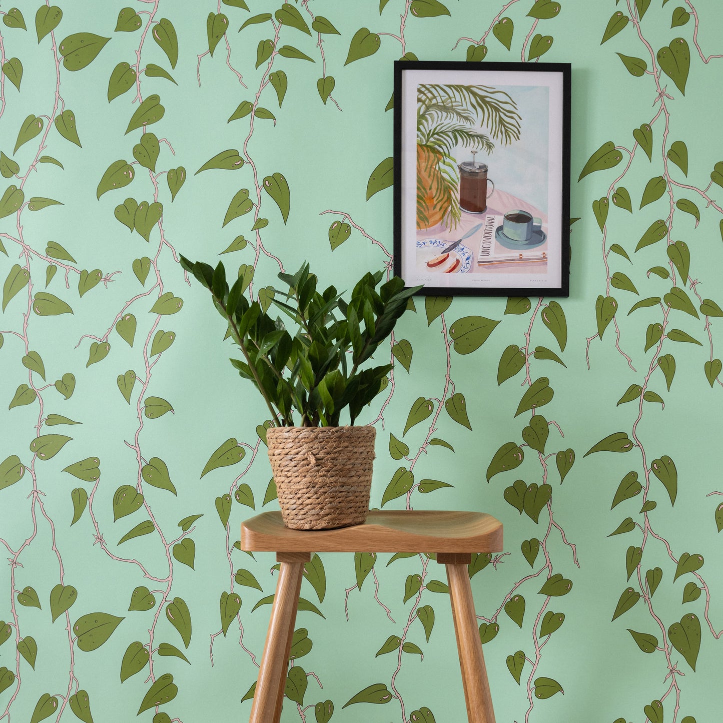 Cascada Wallpaper - Teal - Wear The Walls