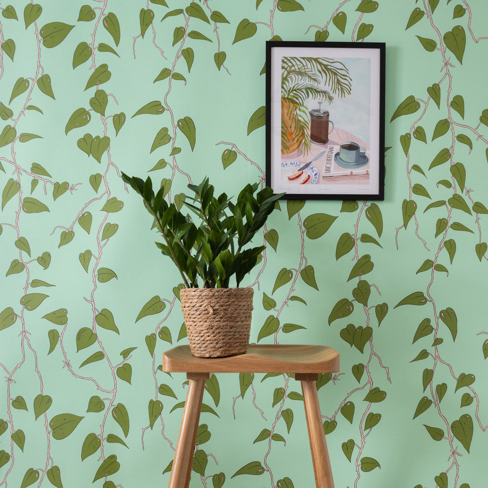 Cascada Wallpaper - Teal - Wear The Walls